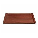 Davet Büyük Boy Kaymaz Tepsi 37x53 cm Kahverengi Hotel-Restaurant-Cafe Kaydırmaz Plastik veya Metal TRAY