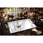 Davet Emirgan Paslanmaz Çelik 304 18/10 Çay Tepsisi - Emirgan Paslanmaz Çelik Çay Tepsisi 48CM*32CM