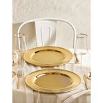 Davet Metal Supla Tabak 35 cm - Premıum Metal Supla Tabak- Gold