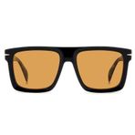 David Beckham Unisex Güneş Gözlüğü - Siyah Havana Kemik Çerçeve Turuncu Cam %100 UV Koruma 7134/S WR