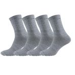 David Benjamin Unisex 4'lü Premium Kutulu Pamuklu Tenis & Kolej Çorabı Kadın & Erkek - Nefes Alabilen, Dayanıklı, Yumuşak ve Rahat, Spor, Koşu, Yürüyüş Çorabı - Dikişsiz, Ter Emici (Gri, 35-38)