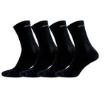 David Benjamin Unisex 4'lü Premium Kutulu Pamuklu Tenis & Kolej Çorabı Kadın & Erkek - Nefes Alabilen, Dayanıklı, Yumuşak ve Rahat, Spor, Koşu, Yürüyüş Çorabı - Dikişsiz, Ter Emici (Siyah, 39-42)