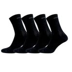 David Benjamin Unisex 4'lü Premium Kutulu Pamuklu Tenis & Kolej Çorabı Kadın & Erkek - Nefes Alabilen, Dayanıklı, Yumuşak ve Rahat, Spor, Koşu, Yürüyüş Çorabı - Dikişsiz, Ter Emici (Siyah, 43-46)