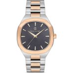 David Guner Rose Gümüş Kaplamalı Siyah Kadranlı Erkek Kol Saati - Rose Gold - Gümüş