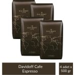 Davidoff Café Espresso Çekirdek Kahve 500 G x 4 Adet - Çekirdek (Öğütülmemiş) - 1 kg