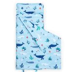 david's kids Çıkarılabilir Yastıklı Bebek Şekerleme Mat Seti, Erkek Kız Çocuklar için Ultra Yumuşak Pijama Çantaları, Okul Öncesi, Kreş, Toplama Tasarımlı Çocuk Uyku Tulumu, 127 cm x 50 cm, Okyanus