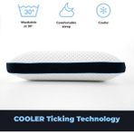 Davina Cooler Extreme Visco Yastık, Ortopedik Orijinal Air Flow Visco Ergonomik Soğuk Klimalı Yastık - 60 x 40 x 15 cm - Beyaz - Açık Mavi