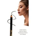 Davis 1 Adet Suya Dayanıklı Dudak Kalemi Eyeliner Kalemi Kaş Boyama Göz Altı Makyaj Kalemi Seti - Siyah