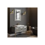 Davlos Banyo Dolabı Takımı Taş Gri Gold 120 Cm 008.04.0052