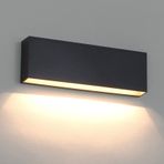 DAWALIGHT IP65 Su Geçirmez Duvar Lambası Duvar Yıkayıcı Dış Mekan LED 6W 3000 K Sıcak Beyaz, Plastik Dış Mekan Duvar Lambası Koyu Gri Dikdörtgen