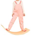 DAWILS Çocuk Polar Astarlı Yağmur Pantolonu Unisex Pantolonu Kız Çocuk Su Geçirmez Yağmur Kar Pantolonu Çocuk PU Çamur Pantolonu Yağmurluk Bebek Tulum Pantolon Pembe 3 Yaş