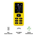 Dawreek Mesafe Ölçer E40 Yellow 80 Metre Dijital El Tipi Mesafe Ölçüm Cihazı