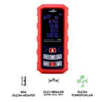 Dawreek Mesafe Ölçer H01 Red 80 Metre Dijital El Tipi Mesafe Ölçüm Cihazı