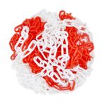 DAWRIS Bariyer zinciri, plastik zincir, 10 metre x 6 mm, zincir baklaları, uyarı zinciri, plastik zincir, güvenlik zinciri, uyarı zinciri, plastik zincir (kırmızı ve beyaz)