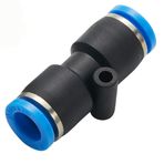 Dax Pneumatics PU-05 (5 Paket) 1,5 cm Tüp OD Düz Bağlantı İtme Pnömatik Boru Bağlantı Kompozit