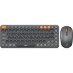 Daxi MK350 Creator Pro Sessiz 3 Kanallı Bluetooth + 2.4g Wireless Türkçe Q Klavye Mouse Seti - Gri
