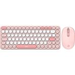 Daxi MK350 Creator Pro Sessiz 3 Kanallı Bluetooth + 2.4g Wireless Türkçe Q Klavye Mouse Seti - Pembe