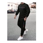DAXİS Sportwear Company Erkek Baskılı Eşofman Takımı - Bisiklet Yaka Sweat Jogger Eşofman Altı