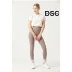 DAXİS Sportwear Company Kadın Bej Yüksek Bel Dikişsiz Fitilli Tayt