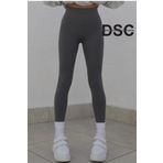 DAXİS Sportwear Company Kadın Gri Yüksek Bel Dikişsiz Fitilli Tayt