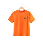 DAXİS Sportwear Company SATÜRN GEZEGEN BASKILI ÇOCUK TİŞÖRT - BİSİKLET YAKA T-SHIRT KIZ ERKEK