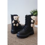Daxtors D006 Günlük Ortopedik Ayıcıklı Kız Çocuk Botu Siyah