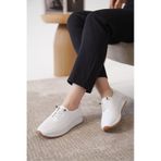 Daxtors D0155 Günlük Ortopedik Kadın Sneaker Spor Ayakkabı Beyaz