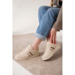 Daxtors Daxors D163 Günlük Ortopedik Kadın Sneaker Spor Ayakkabı Bej
