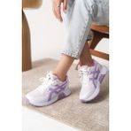 Daxtors Garantili D0120 Kadın Sneaker Spor Ayakkabı Lila Renk Düz Taban ile Günlük Rahatlık