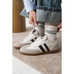 Daxtors Kadın Ortopedik Beyaz Sneaker Spor Ayakkabı Düz Taban ve Hafif Yapı ile Günlük Kullanım