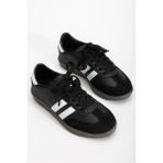 Daxtors Sanbo Ortopedik Unisex Çocuk Sneaker Siyah - Beyaz Düz Tabanlı Spor Ayakkabı