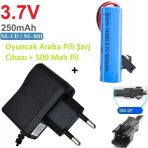 Day 500 Mah 3.7V 14500 Li-On Oyuncak Pili Ve 220 Şarj Cihazı Siyah Soketli Orkıdey008053