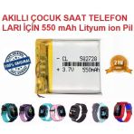 Day 550 Mah Twox Q90 Akıllı Çocuk Saat Telefon Batarya - Pil 3.7V 550Mah 582728 Pil Asap550y00021