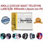 Day 650 Mah Twox Q19 Akilli Cocuk Saat Telefon Batarya - Pil 3.7V 650Mah 582728 Pil