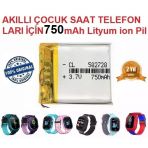 Day 750 Mah Twox Q90 Akilli Cocuk Saat Telefon Batarya - Pil 3.7V 750Mah 582728 Pil