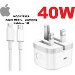 Day Apple iphone iPad 40W Hızlı Şarj Aleti Seti USB-C MHJE3TU-A + MQGJ2ZM/A (100 CM KABLO DAHİL)