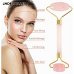 Day Jade Roller Cilt Yenileme Doğal Kuvars Taşı Yüz Masaj Aleti Pembe