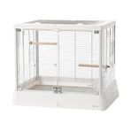 Dayang Camlı Paslanmaz Çelik Kuş Kafesi Beyaz 65*48*55Cm