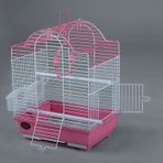 DaYang İki Kapılı Renkli 30x23x29 cm Kubbeli Muhabbet Kuşu Kafes