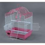 DaYang Pembe 29.9x22.3x38.5 cm İki Kapılı Kubbeli Muhabbet Kuşu Kafesi