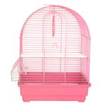Dayang Pembe 35x28x46h cm İki Kapılı Davul Muhabbet Kuşu Kafesi