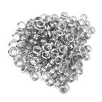 Dayanıklı 100pcs 6mm Pirinç Çift Taraflı Kıyafet Aksesuarları Için Gümüş - Çanta Kemerleri İçin İdeal Ayakkabı El Sanatları Projeleri - Zarif İşçilik (SILVER)
