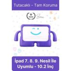 Dayanıklı Apple Ipad 7. 8. 9. Nesil 10.2 Inç Uyumlu Çocuk Için Ayaklı Tablet Kılıfı Koruyucu Silikon - diğer - Mor