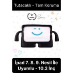 Dayanıklı Apple Ipad 7. 8. 9. Nesil 10.2 Inç Uyumlu Çocuk Için Ayaklı Tablet Kılıfı Koruyucu Silikon - diğer - Siyah
