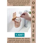Dayanıklı Asılabilir Kolay Montaj Mutfak Banyo Küçük Eşya Çocuk Odası Sevimli Ayı Figürlü Organizer