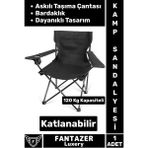Dayanıklı Askılı Taşıma Çantalı Bardaklık Yeri 120 kg Kapasiteli Katlanabilir Piknik Kamp Sandalyesi - Renkli
