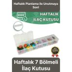 Dayanıklı Düzenleyici Organizer Abs Plastik Şeffaf Haftalık Günlük 7 Bölmeli Hap Saklama Kutusu - Beyaz - diğer