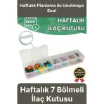 Dayanıklı Düzenleyici Organizer Abs Plastik Şeffaf Haftalık Günlük 7 Bölmeli İlaç Hap Saklama Kutusu