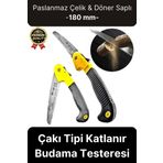 Dayanıklı Kaliteli Paslanmaz Çelik Döner Saplı Kamp Bahçe Katlanır Budama Testeresi Çakı Tipi 180 Mm