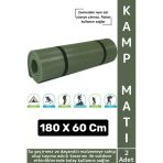 Dayanıklı Kamp Outdoor Yoga Pilates Su Geçirmez 12 Mm Kalın Köpük 180 X 60 Cm Askeri Haki Mat 2 Adet